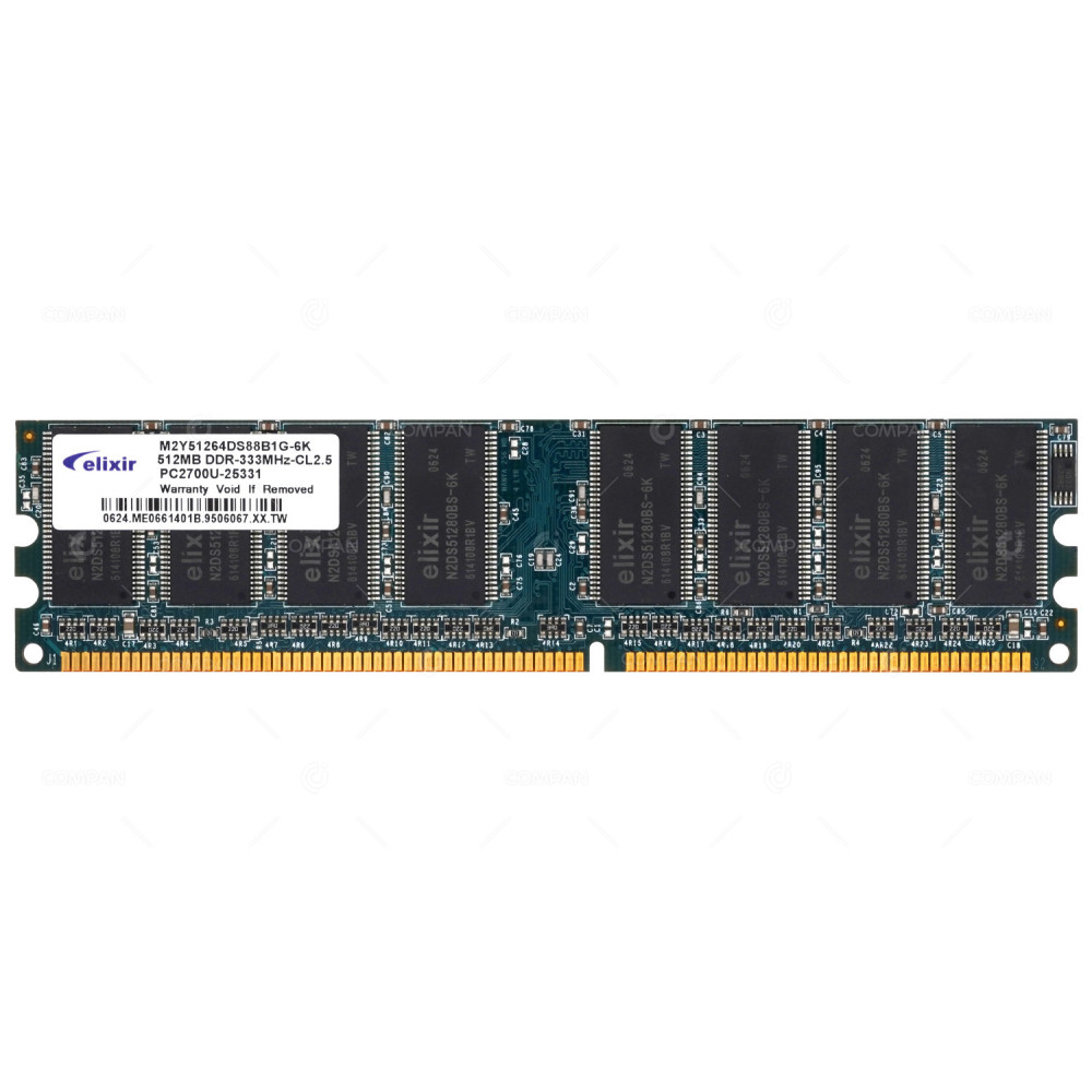 M2Y51264DS88B1G-6K ELIXIR 512MB DDR 333MHZ PC2700U CL2 MEMORY -